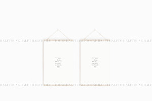 Wall Art Mockup Set Of 2 Hangers