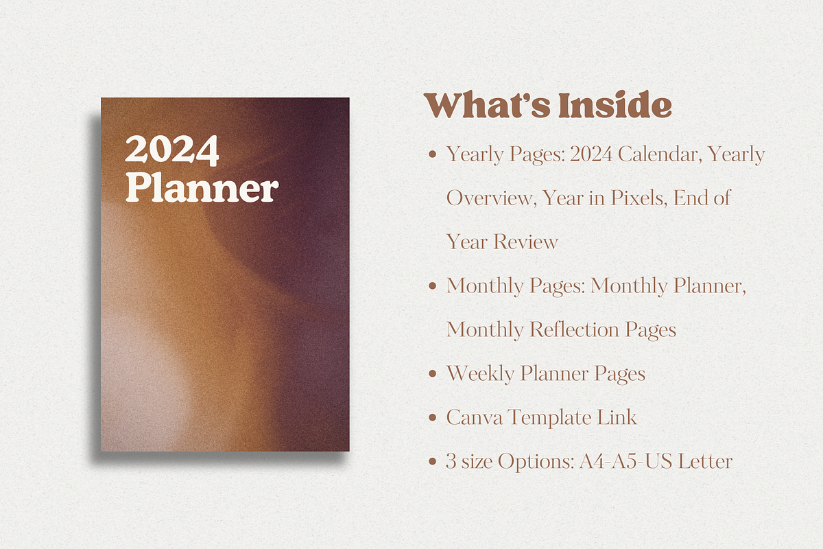2024 Digital Planner Canva, a Stationery Template by The Chaos Project (Photo 2 of 7)