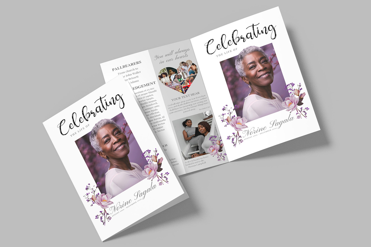 Editable Memorial Service Template, a Templates & Theme by iloveTemplate (Photo 1 of 3)