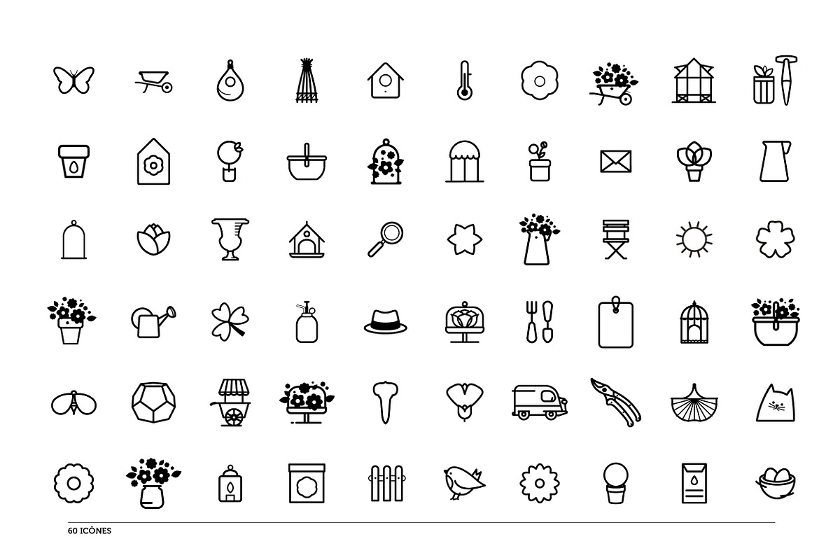 Collection florale – Logos, pictogra, an Outline Icon by AnneCeline (Photo 3 of 8)