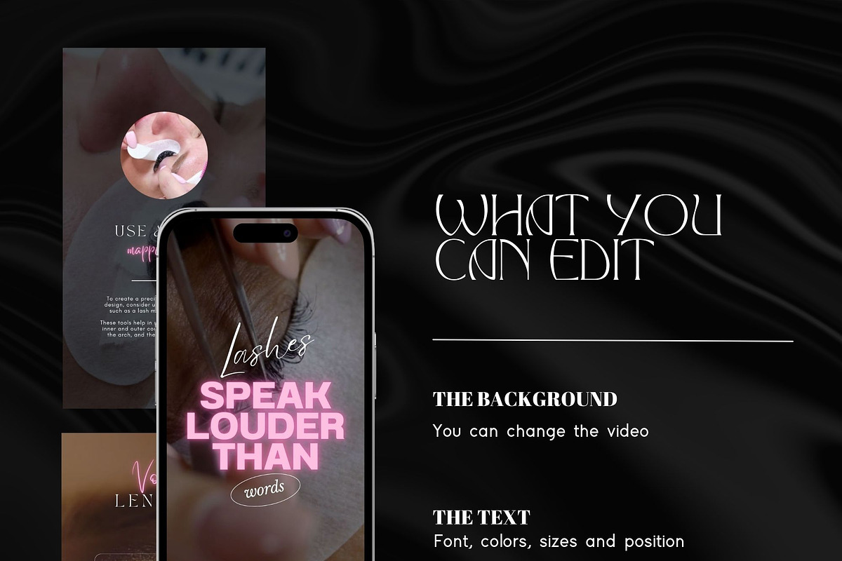 Lashes Instagram Video Reels, a Social Media Template by design4social (Photo 6 of 9)