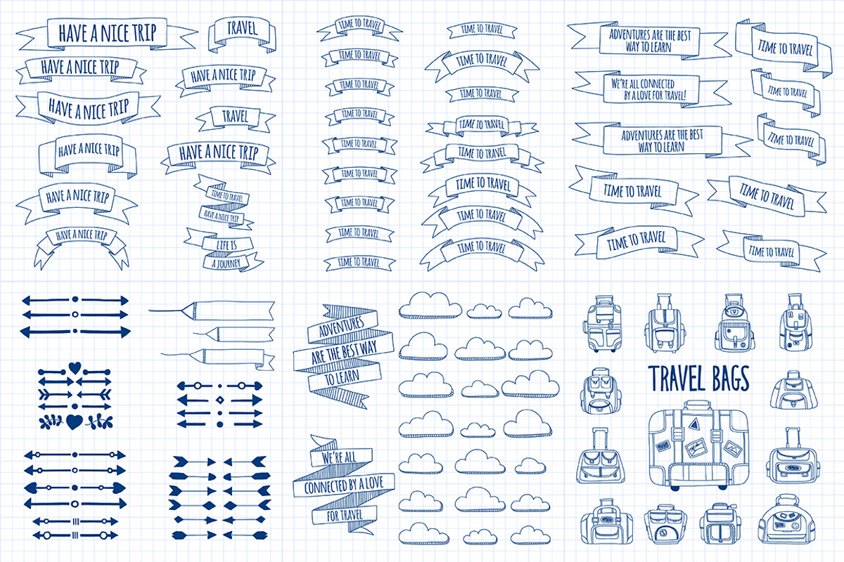 BIG BUNGLE Vector travel set, an Object Graphic by Art Loft (Photo 17 of 18)