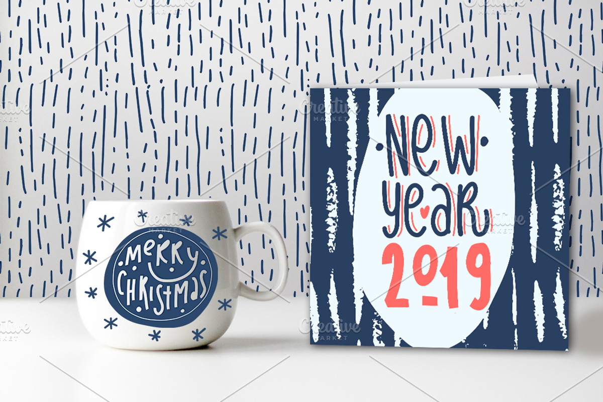SALE 50% Merry Christmas and NY2019, a Decorative Illustration by mikka_kika (Photo 2 of 10)