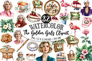 The Golden Girls Clipart, a Seasonal Illustration by Designking (Thumbnail 1 of 5)