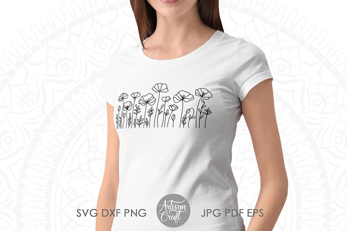 Wildflower SVG, poppy flower, an Object Graphic by Artisan Craft (Photo 2 of 4)