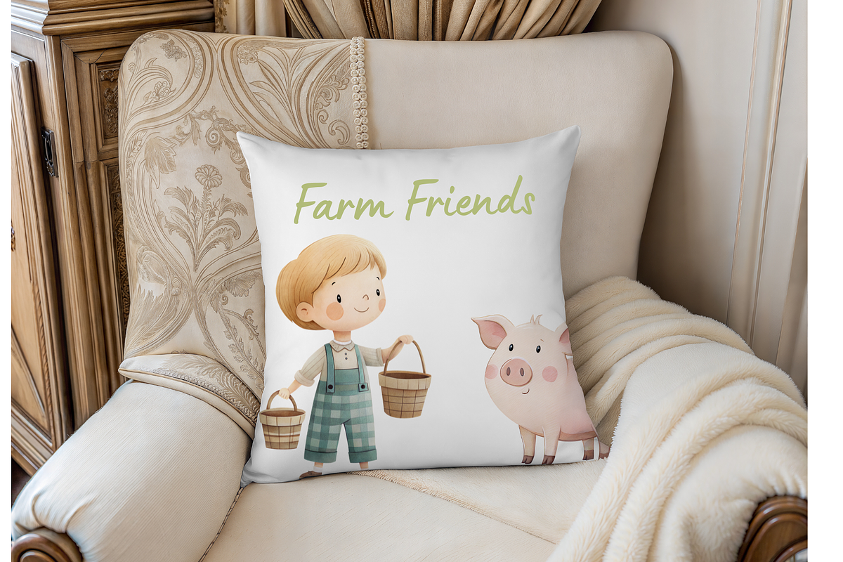 Little Farm Watercolor Clipart, an Illustration by MockupWizard (Photo 7 of 7)