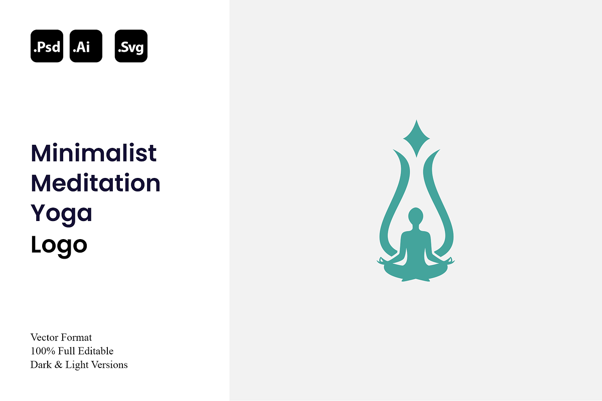 Minimalist Meditation Yoga Logo, a Branding & Logo Template by Luxury Logos (Photo 1 of 4)