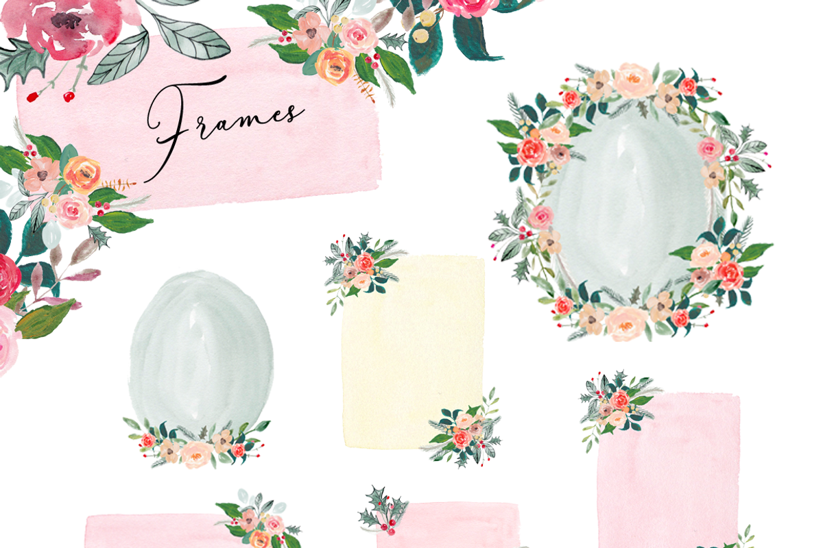 Winter Botanicals Clipart, an Illustration by Emerald & Ivy Studios (Photo 5 of 9)