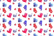 Valentine Cats Watercolor, an Object Graphic by Kotozoid (Thumbnail 2 of 2)