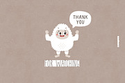 Christmas Yeti Clipart & Patterns, a Seasonal Illustration by Ejevyaka (Thumbnail 11 of 11)