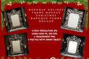 Baroque Holiday Frame Mockup, a Mockup by StormDigitalArt (Thumbnail 1 of 2)