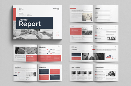 Annual Report Template Landscape, a Brochure Template by TemplatesForest