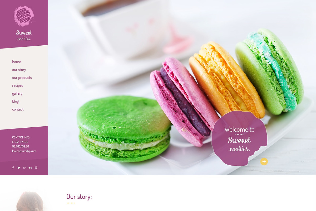 Sweeet cookies - PSD Theme, a Websites & App Template by skatusic themes (Photo 2 of 2)