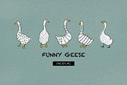 Funny geese, an Object Graphic by Alona Savchuk (Thumbnail 1 of 7)