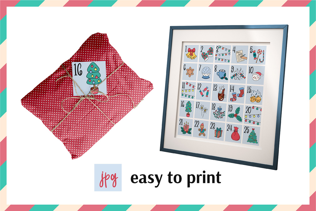 Christmas Advent Calendar for kids, a Card Template by AnnaViolet_store (Photo 10 of 11)