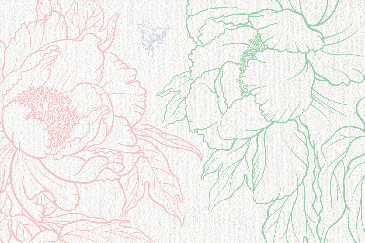 Stamp brushes for Procreate peonies, a Brush Add-On by ViktoriArt (Photo 6 of 7)
