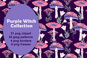 Forest Witch Clipart and Patterns, a Pattern Graphic by Lagmar Design (Thumbnail 1 of 13)