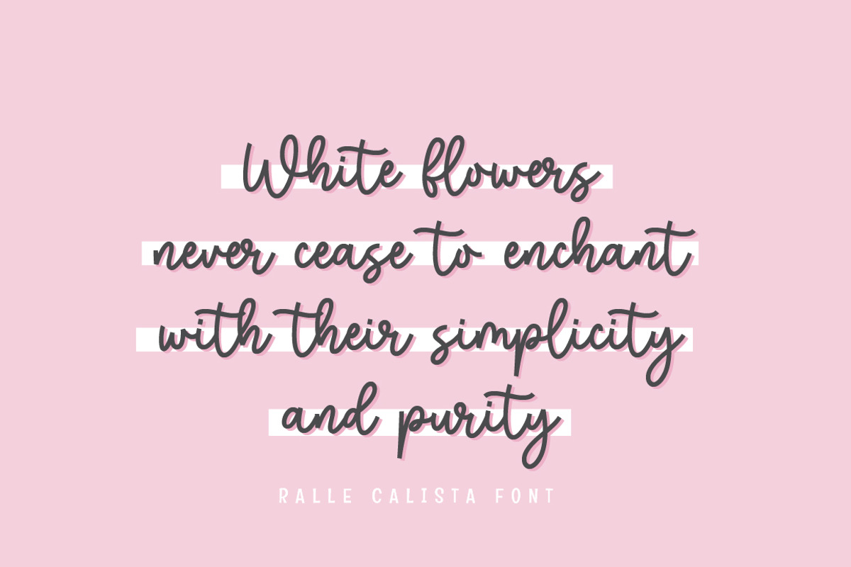 Ralle Calista - Sweet Script Font, a Script Font by Typebae (Photo 6 of 8)
