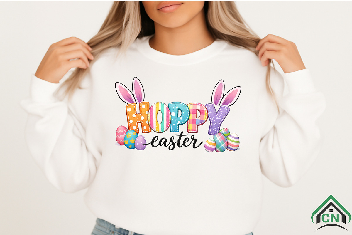Hoppy Easter PNG, Easter Sublimation, an Illustration by Craft Nest (Photo 2 of 4)