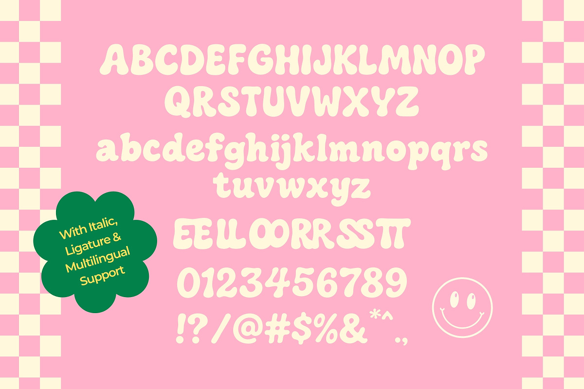 Somefun Retro Pop Display, a Sans Serif Font by Sloulyfe (Photo 6 of 10)