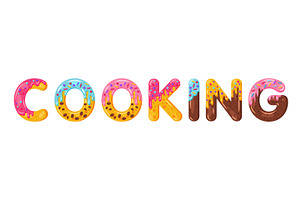 Donut cartoon cooking illustration, a Templates & Theme by IMG Visuals