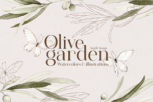 Olive Garden Watercolors Clipart