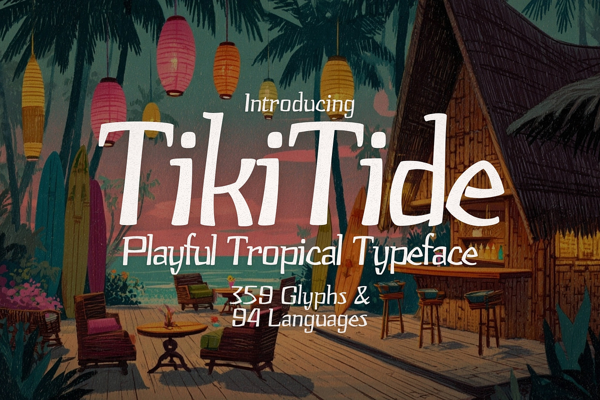 Tiki-Tide - Organic Tropical Font, a Sans Serif Font by HipFonts (Photo 1 of 9)