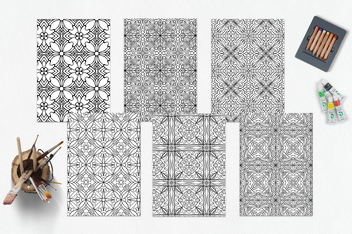 Patterns for coloring PDF,JPG vol-01, a Brochure Template by dnapslvsk (Photo 5 of 6)