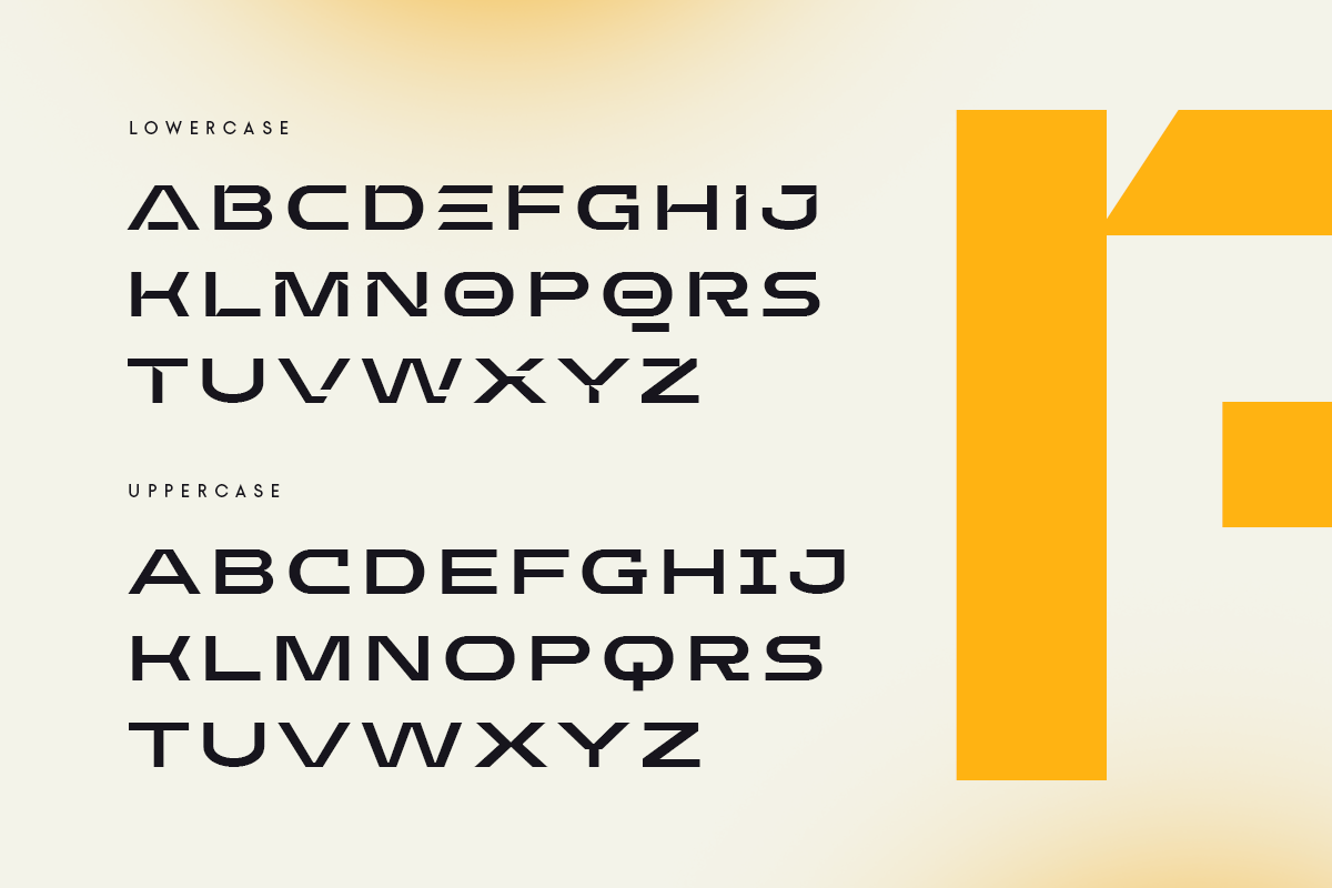 Omega - Futuristic Font, a Sans Serif Font by Hamz Studio (Photo 7 of 12)