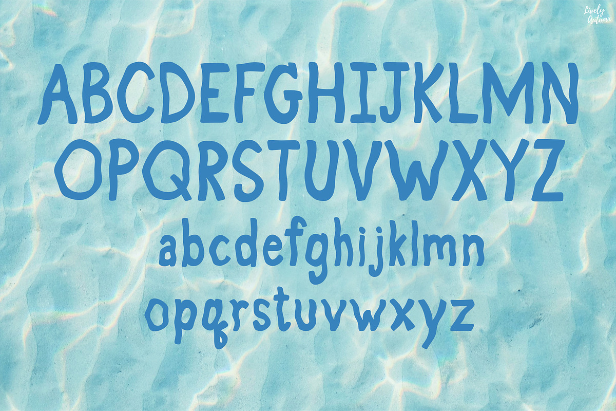 Aqua | Display font, a Sans Serif Font by LivelyAutumn11.11 (Photo 2 of 5)