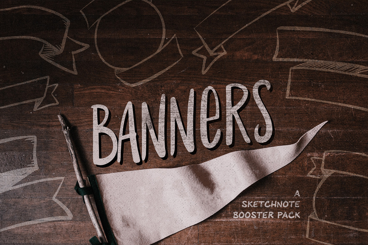 Banners: Sketchnote Booster Pack, an Illustration by Mitch Made (Photo 1 of 2)