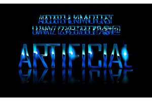 Vector Blue light neon alphabet, a Graphic by Aromeo