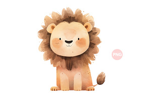 Cute Baby Lion Animal, an Animal Illustration by ⋒DesignECShop⋒