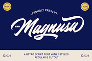 NZN Magnusa - Bold Script Font, a Font by Nizino Studio (Thumbnail 1 of 11)