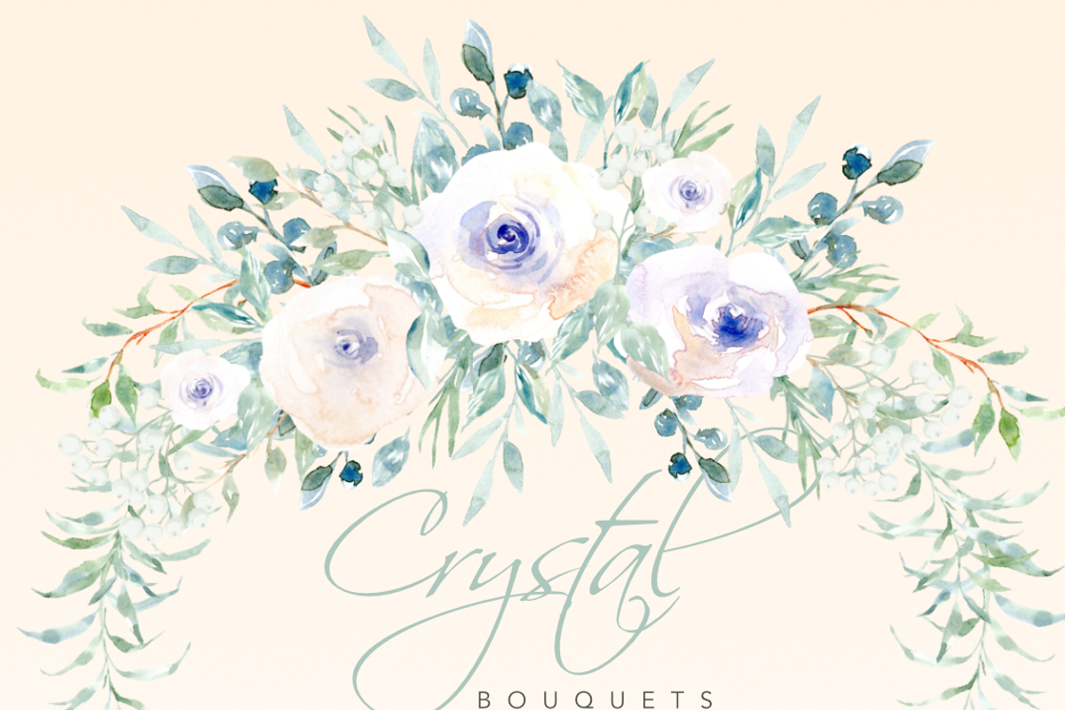 White Watercolor Florals & Bouqets, an Illustration by Feather Grace Designs (Photo 4 of 14)