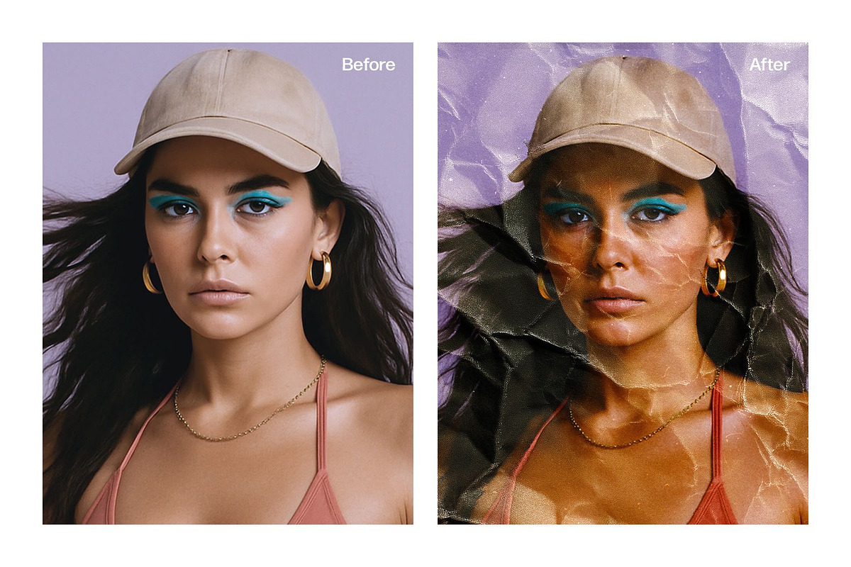 Crumpled Paper Photo Effect Template, a Layer Style Add-On by DesignerCandies (Photo 2 of 7)