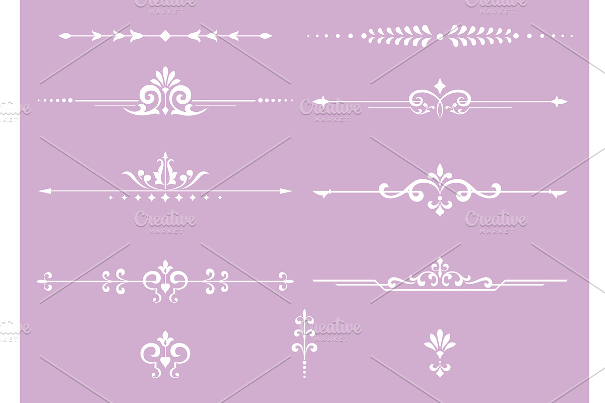 Vintage set. Floral elements for, an Illustration by RODINA