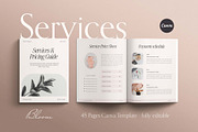 Services & Pricing Guide Template, a Magazine Template by Sierra Creative Studio (Thumbnail 1 of 13)