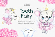 Tooth Fairy watercolor clip art, a Healthcare Illustration by katmonne (Thumbnail 1 of 7)