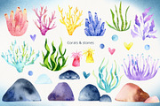 Mermaids and Under sea animals, an Animal Illustration by Watercolor Nastasia Art (Thumbnail 5 of 19)