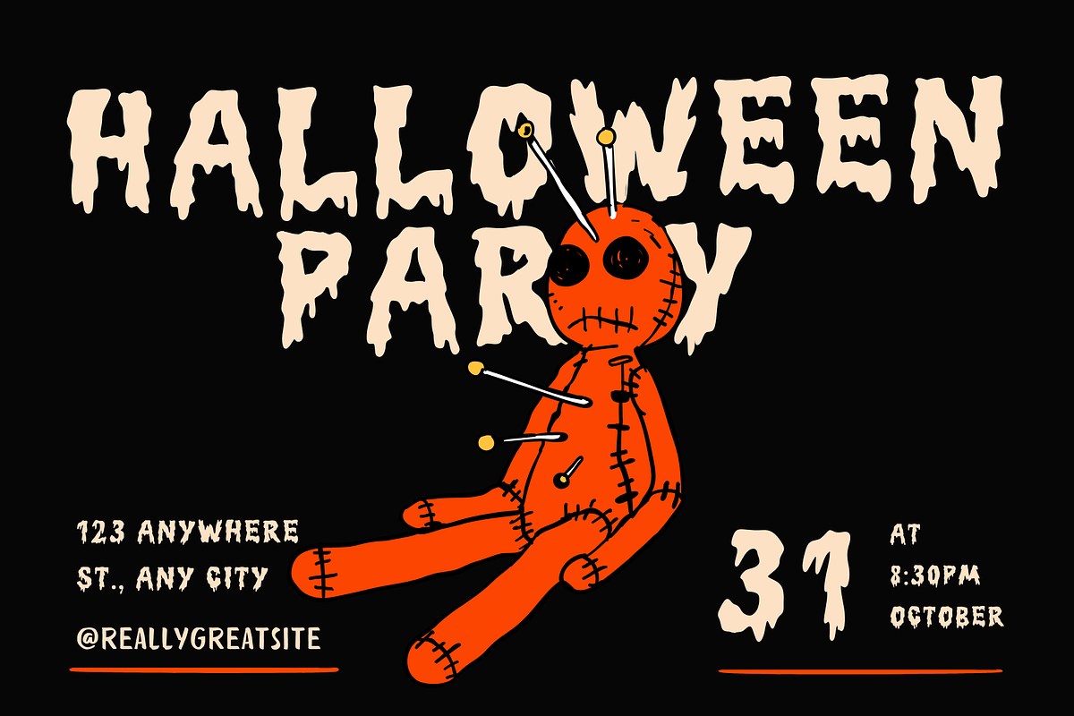 Haunted Palace is a Halloween font, a Handwritten Font by Brown Cupple (Photo 3 of 11)