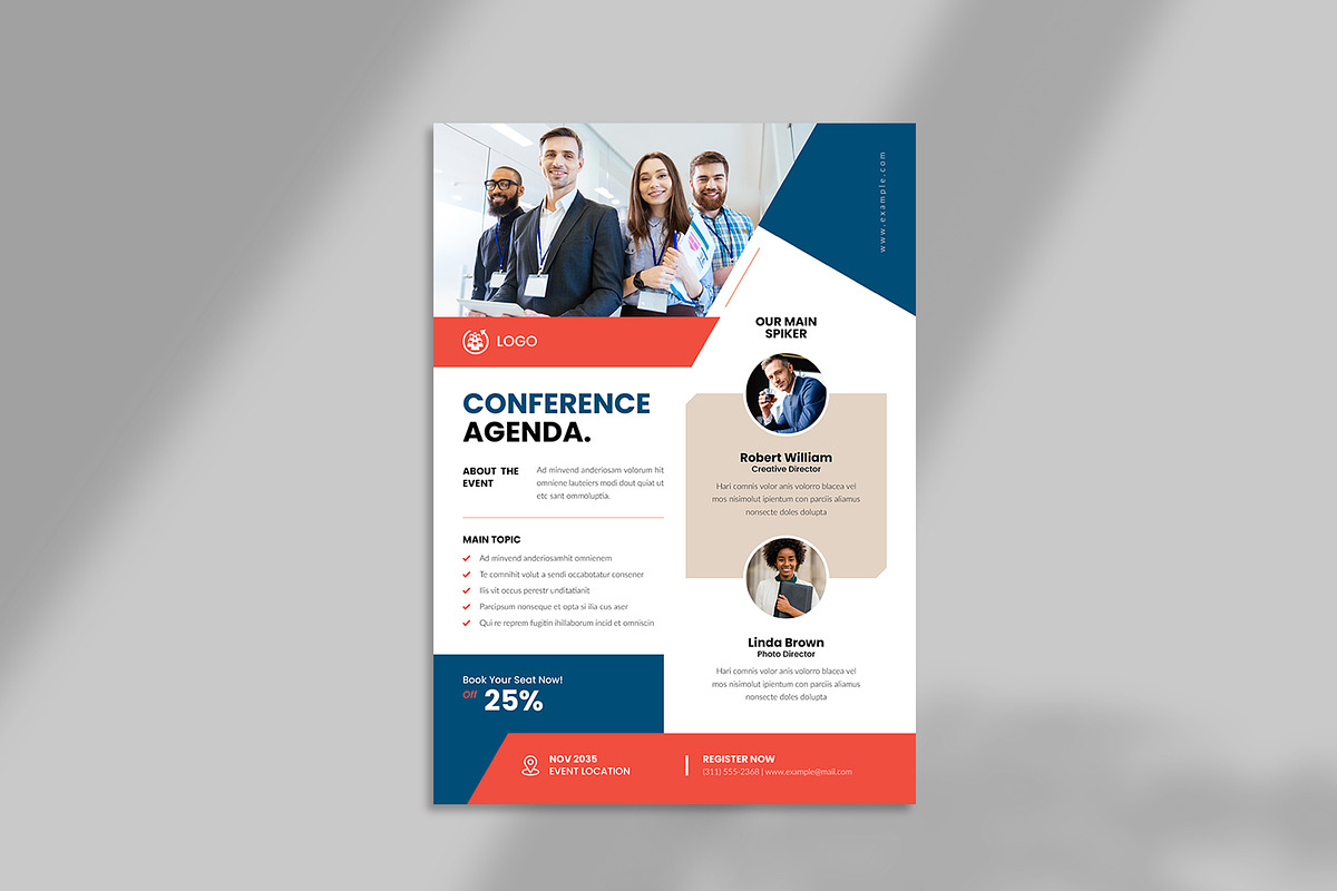 Business Conference Agenda Flyer preview 2