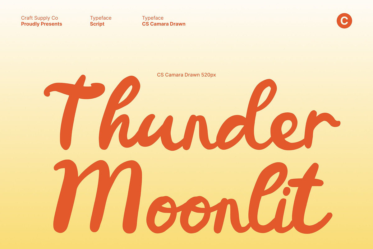 CS Camara Drawn, a Script Font by Craft Supply Co. (Photo 2 of 8)