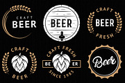 Set craft beer logo & labels., a Branding & Logo Template by SiberianArt (Thumbnail 3 of 7)