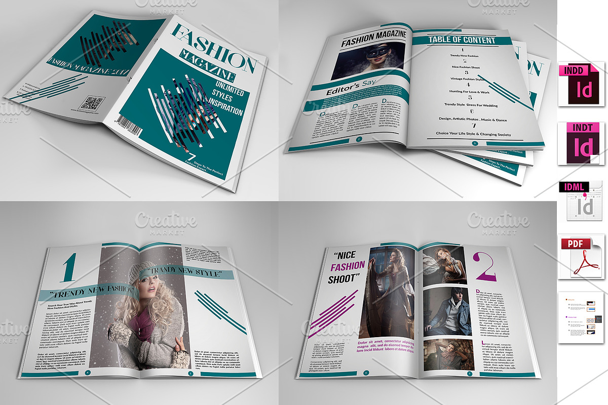 Fashion Magazine Template Fashion V2, a Magazine Template by MithunLekson (Photo 1 of 4)