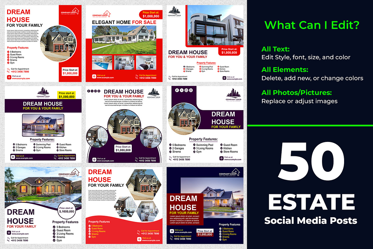 Estate | 50 Posts | Insgram Posts, a Social Media Template by Mohammad Sarfaraz (Photo 2 of 11)
