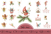 Fantasy Christmas Fairy Clipart Bund, an Illustration by CrexoraLab (Thumbnail 1 of 5)