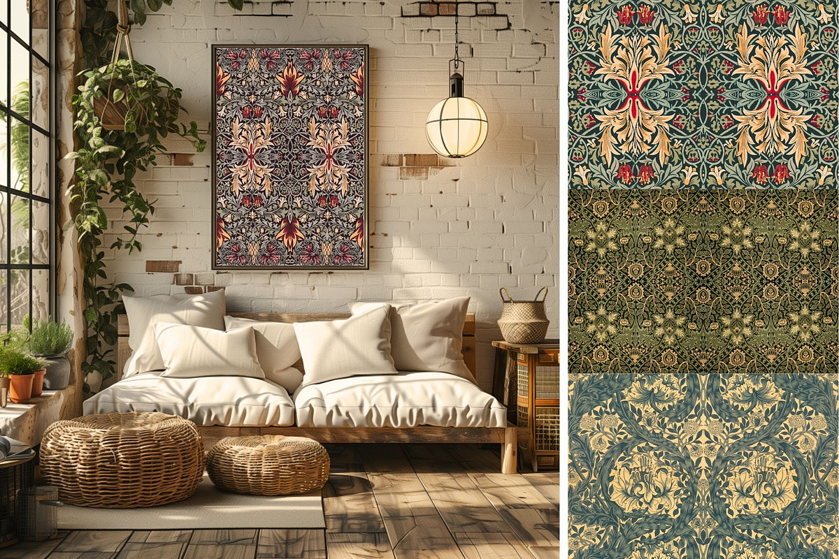 William Morris Seamless Pattern 15, a Pattern Graphic by ARTOZEN DIGITAL (Photo 2 of 15)