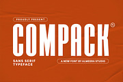 Compack - Bold & Modern Sans, a Sans Serif Font by Almeera Std (Thumbnail 1 of 6)