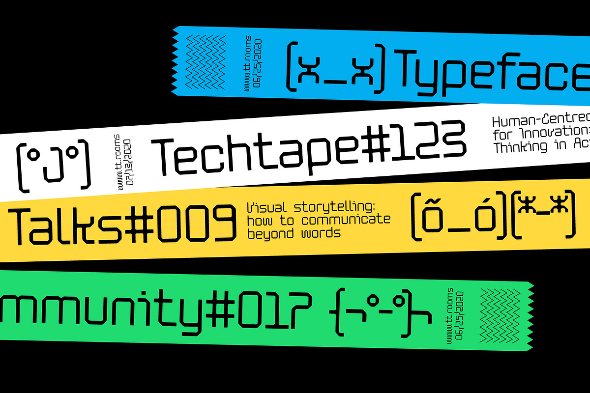 Techtape, a Symbol Font by Here  FF (Photo 7 of 12)
